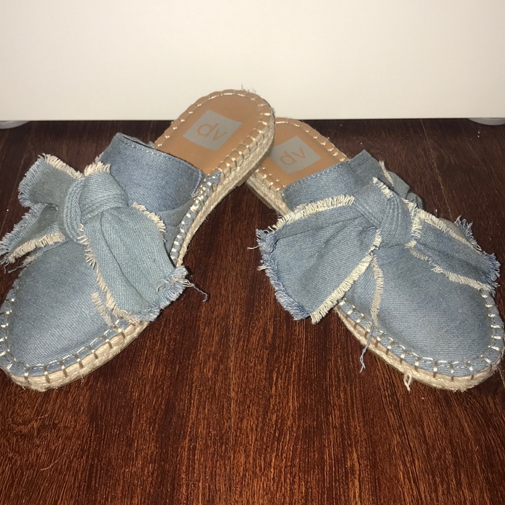 DV by Dolce Vita denim bow mules size 6.5